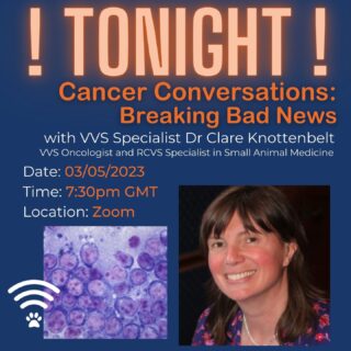 !Oncology Webinar- This Evening!

Tonight at 7.30pm join Dr Clare Knottenbelt, VVS Oncology Specialist as she guides you through the difficult 'Cancer Conversation'. 

Register for the free webinar through the link in our bio. 

We hope to see you there 😀 

www.vvs.vet 

#veterinarywebinar #vetcpd #veterinarycpd #vetwebinar #virtualreferral #vvs #virtualvet #virtualspecialist #veterinaryoncology #smallanimalmedicine #veterinarymedicine #oncology #vetonco #vetsupport #veterinaryreferral #veterinaryspecialist